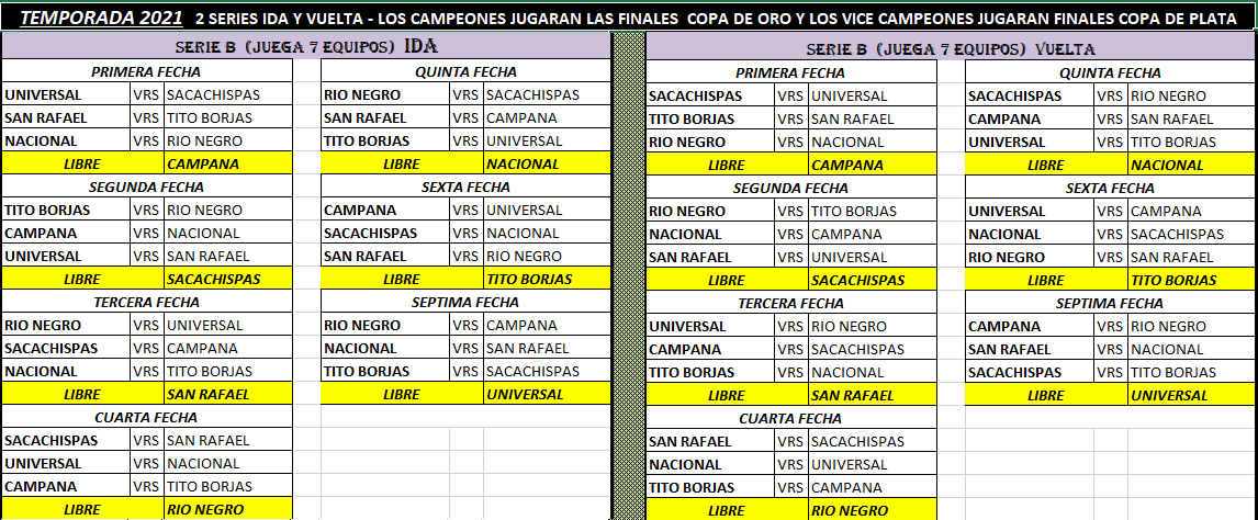 Está el fixture en el baby fútbol